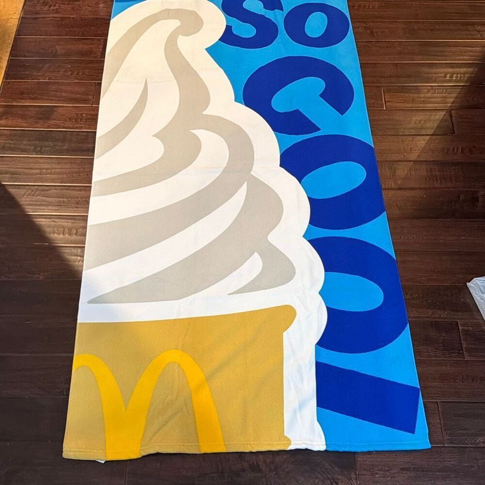 Brand New McDonald's Beach Towel Italy Promotion 2025 Ice Cream Cone “So Cone  M - Picture 2 of 7